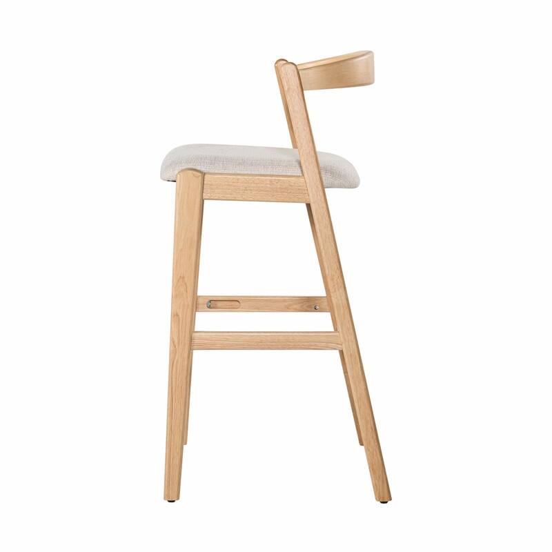 Set of 2 Indoor Rubberwood Barstools