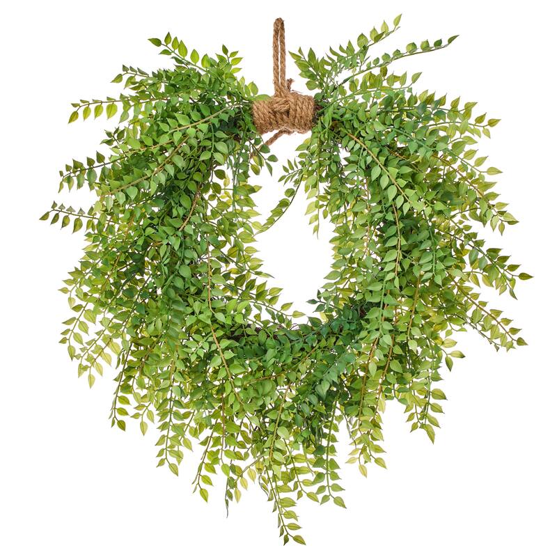 24" Italian Ruscus Heart Wreath