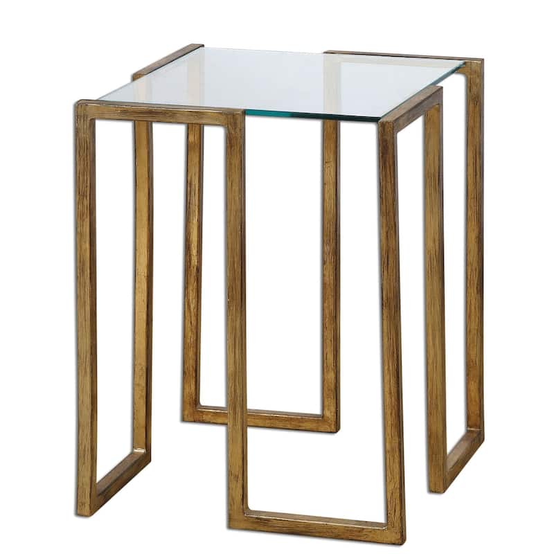 Uttermost Mirrin 16.25"W Iron Accent Table - Gold
