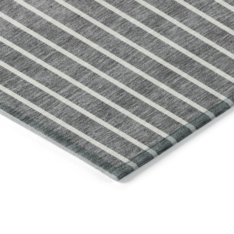 Machine Washable Indoor/ Outdoor Modern Sunrise Chantille Rug