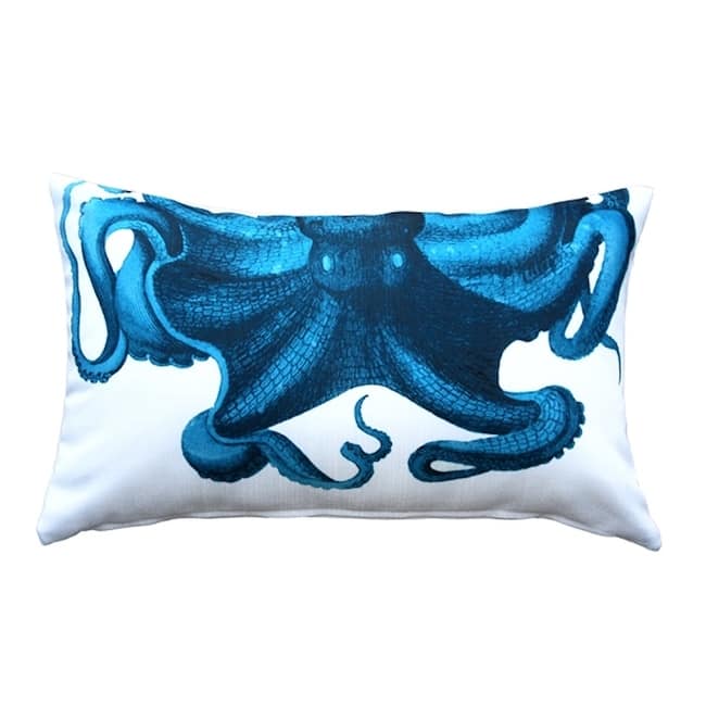 Octopus 12x19 Throw Pillow with Polyfill Insert