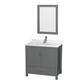 Option Dark Gray / Giotto Quartz Top / Brushed Chrome