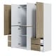 preview thumbnail 8 of 10, Freestanding Wardrobe Closet Cabinet with Hanging Rods & 4 Drawers, 6-Doors Wooden Clothes Storage Cabinet Bedroom Armoire