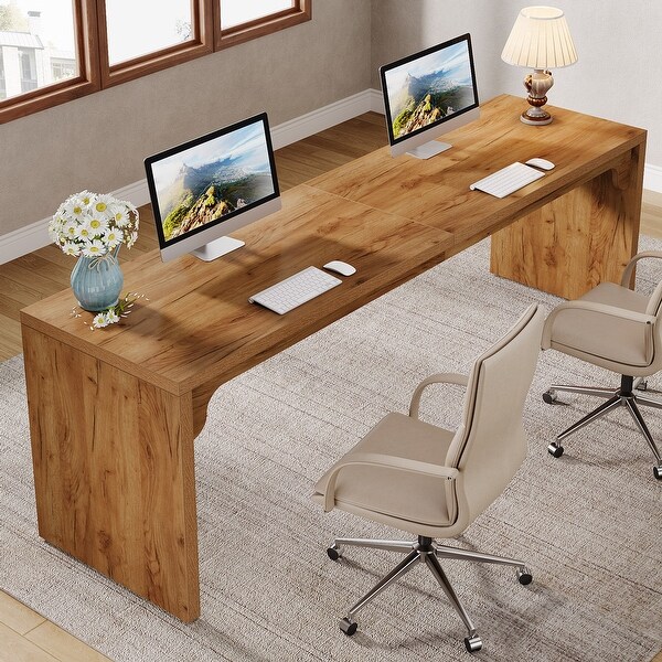 70.87undefined Extra Long Computer Desk, 2 Person Desk for Home