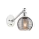 Option White Polished Chrome / Light Smoke Deco Swirl