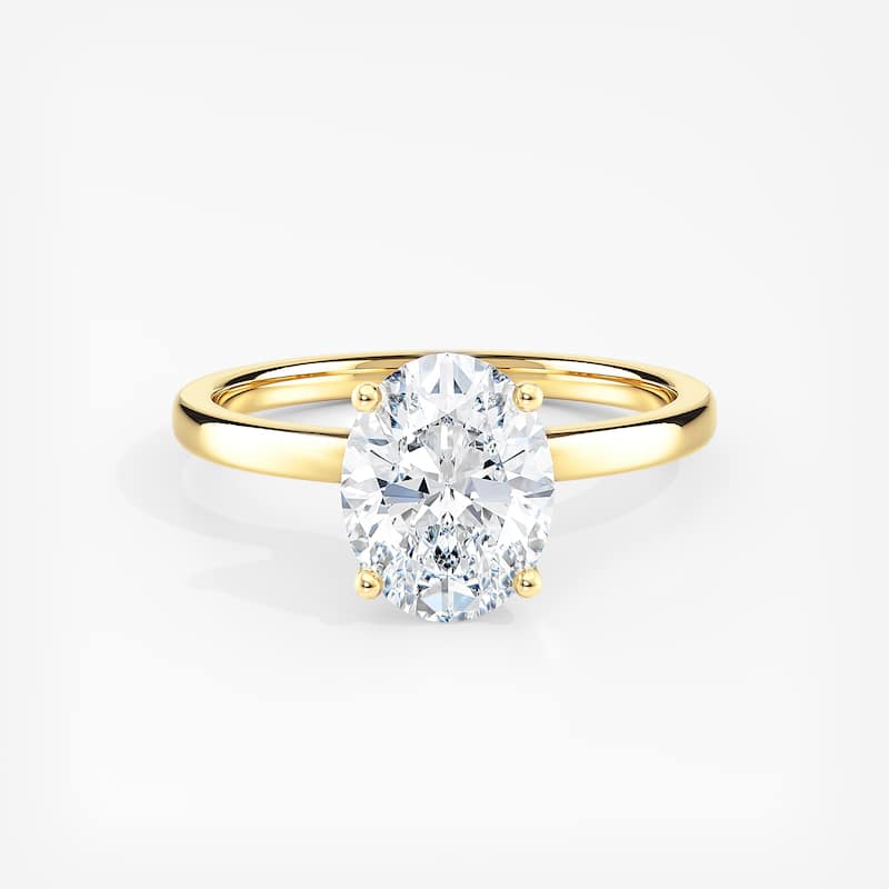 Auriya 14k Gold Lab Grown Oval Ribbon-Halo Diamond Engagement Ring 0.60 to 5.10 ct. tw. (F-G VS) - 4.00 ct. center - 6 - Yellow