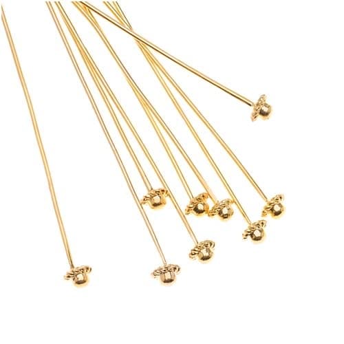 Beadaholique Silver Plated Head Pins 2 Inches Long//22 Gauge X50