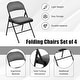 preview thumbnail 5 of 8, Gymax Set of 6 Folding Chairs Fabric Upholstered Padded Seat Metal