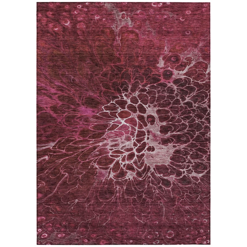 HomeRoots Abstract Transitional Rectangle Outdoor Rug