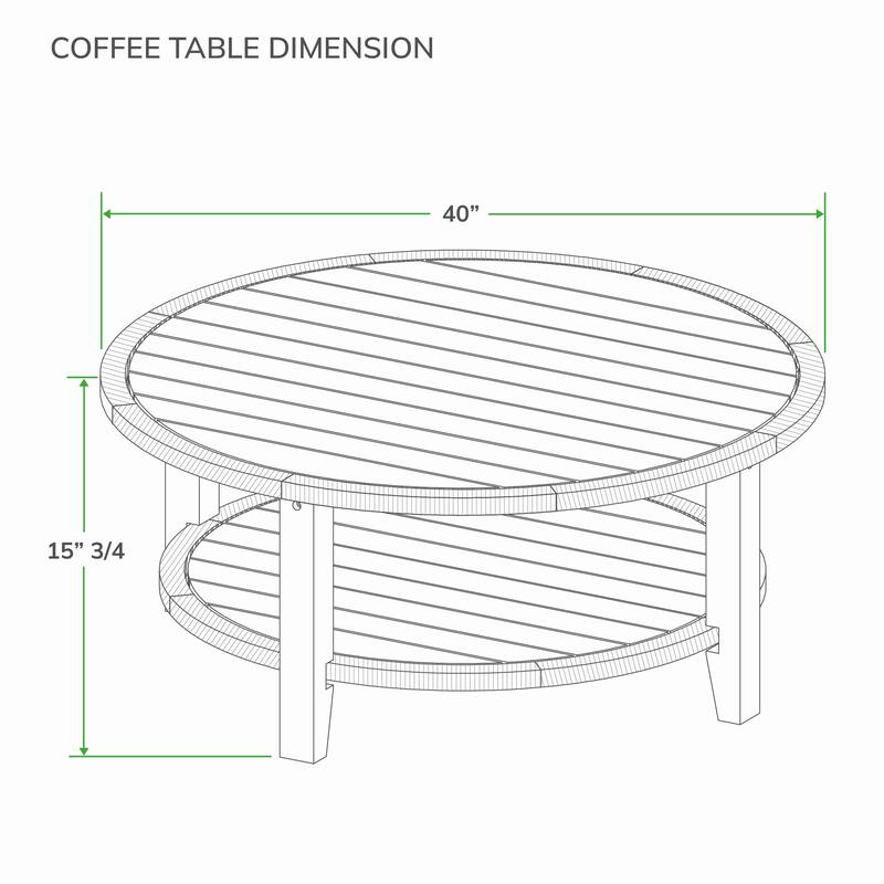 Cambridge Casual Seaside Teak Outdoor Coffee Table