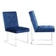 preview thumbnail 11 of 14, Home Beyond Velvet Upholstered Dining Side Chairs Set of 2, Navy Blue