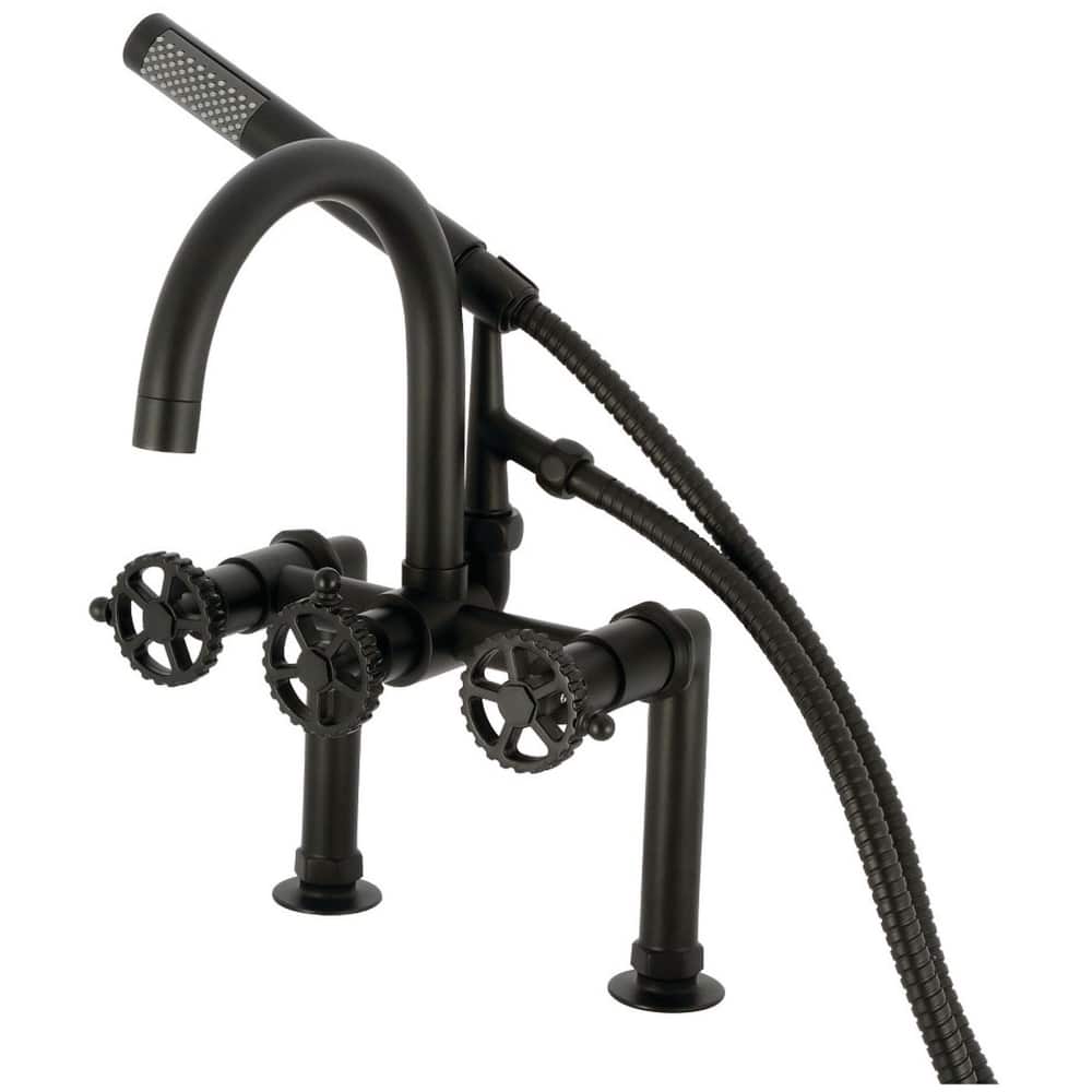 Kingston Brass AE810.CG Fuller Deck Mounted Tub Filler with Built-In