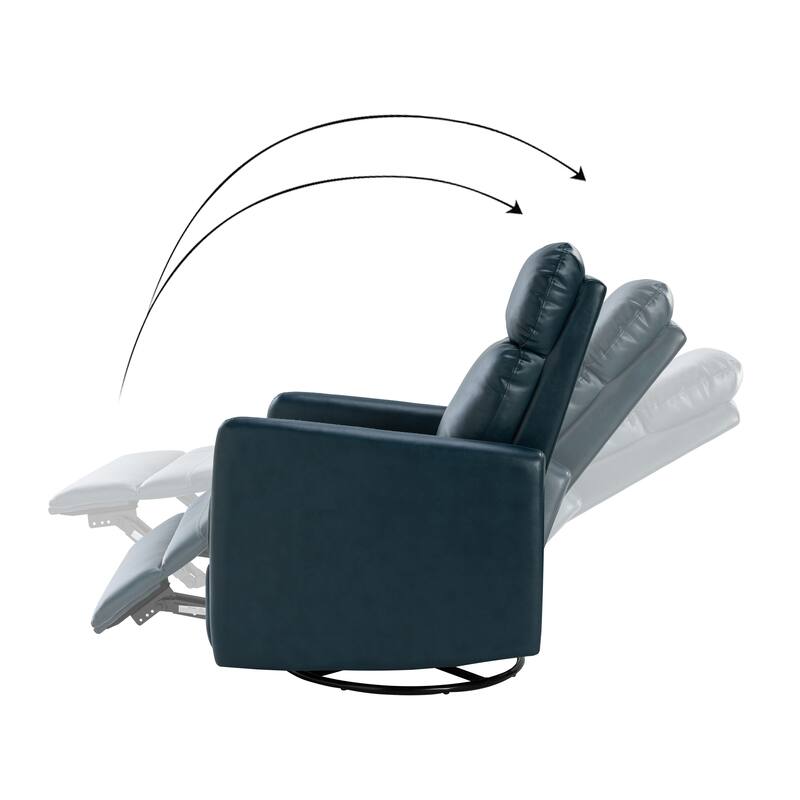 Lyle Manual Swivel Recliner with Metal Base