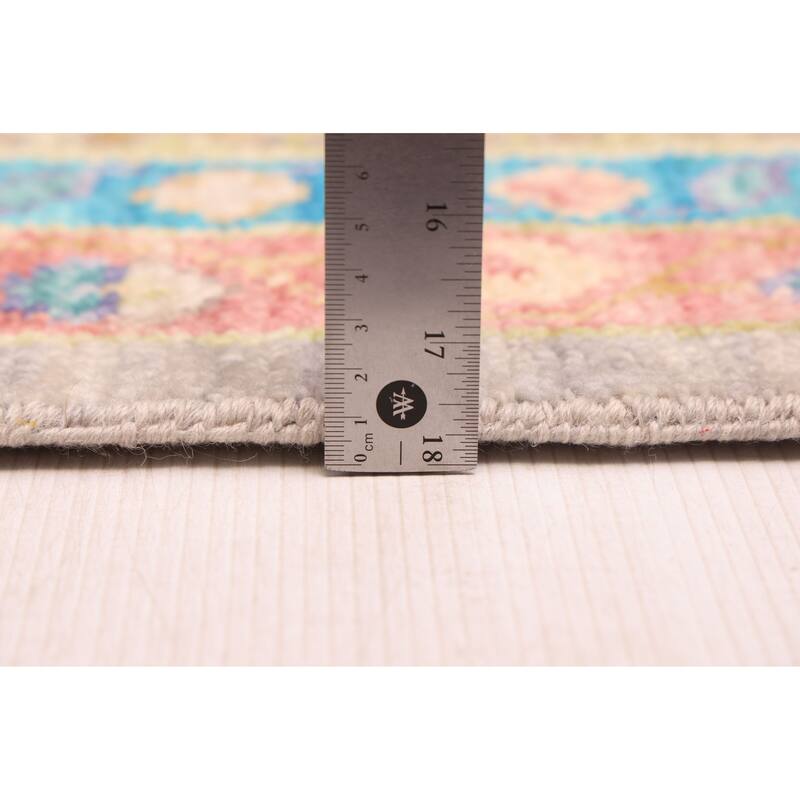 ECARPETGALLERY Hand-knotted Modern Oushak Grey Wool Rug - 10'2 x 14'0