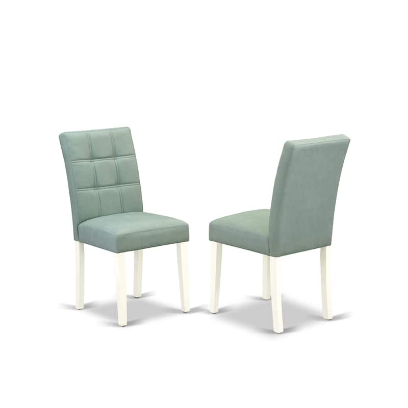 East West Furniture Dining Table Set Consists of a Rectangle Dining Table and Chairs, Linen White (Pieces Options)