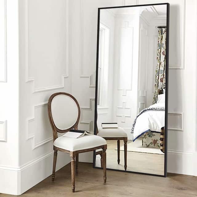 Modern Freestanding Fulllength Floor Mirror with Stand Overstock