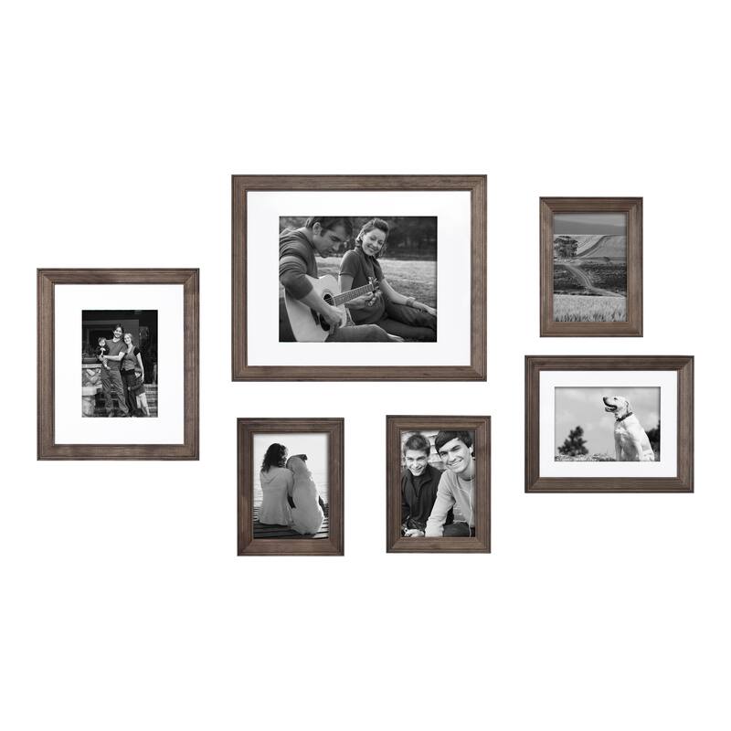 Kate and Laurel Bordeaux Gallery Wall Frame Set - Gray