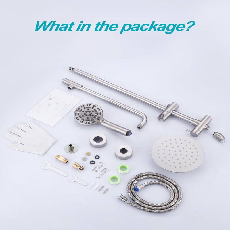 WOWOW Single Handle 7 Spray Patterns Shower Faucet Systerm