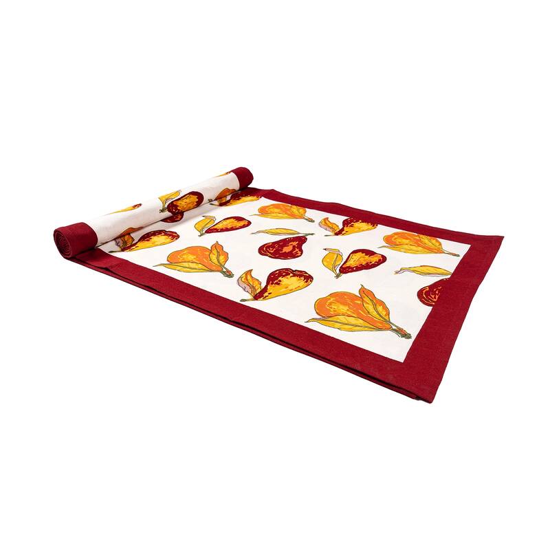Couleur Nature Orchard Pear Runner - Burgundy