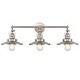 preview thumbnail 11 of 12, Atlas Lighting English Pub 1/2/3-Light Industrial Style Metal Bathroom Vanity Light 3-Light - Satin Nickel