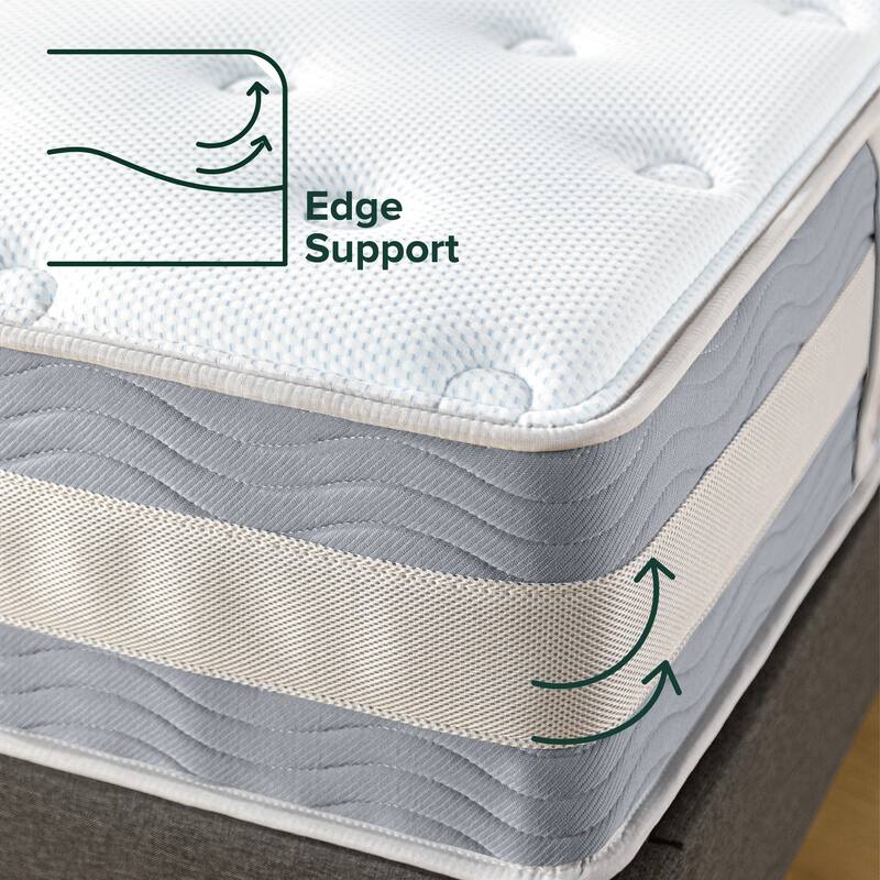 Priage by Zinus 12 Inch Gel-Infused Memory Foam Hybrid Mattress