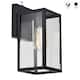 11.25"H Glass Outdoor Wall Lantern with Dusk to Dawn Sensor - 5"x6.25"x11.25" - Set of 2
