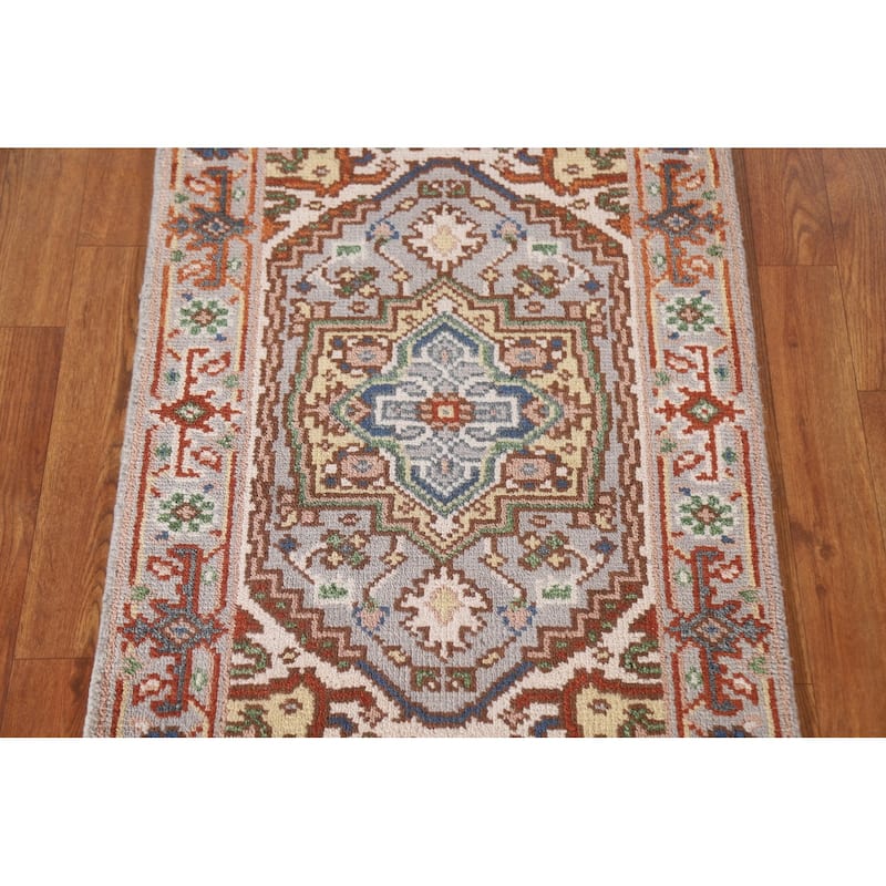 Geometric Heriz Serapi Oriental Area Rug Handmade Wool Carpet - 2'0"x 3'0"