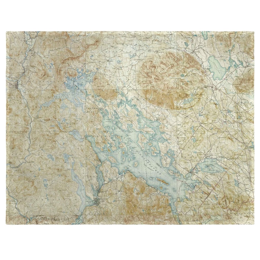 Winnipesaukee, NH Nautical Map Place Mat Set of 4