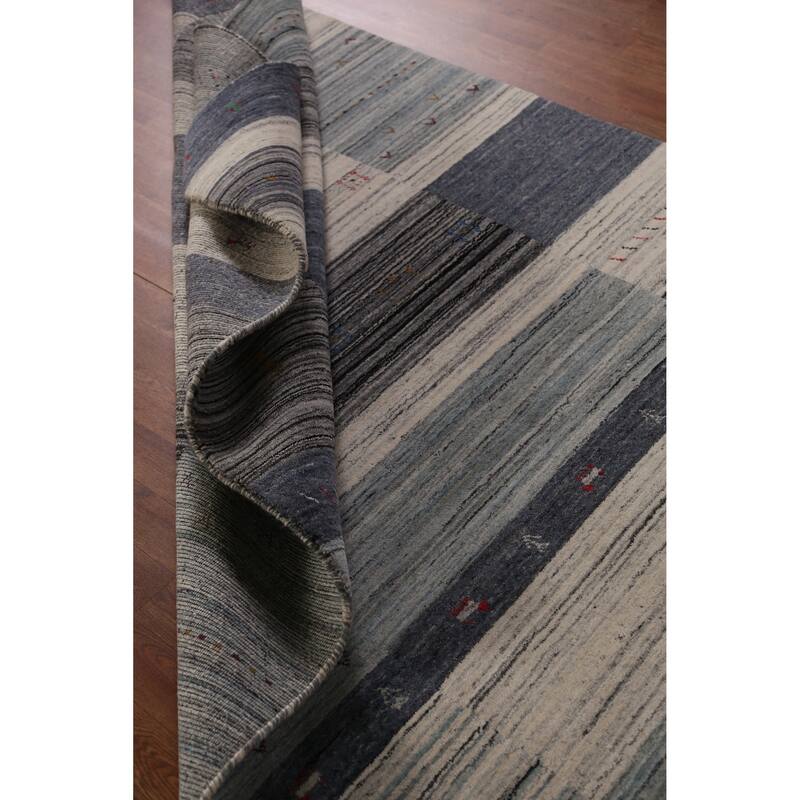 Tribal Gabbeh Indian Area Rug Hand-Knotted Wool Carpet - 5'2" x 7'6"