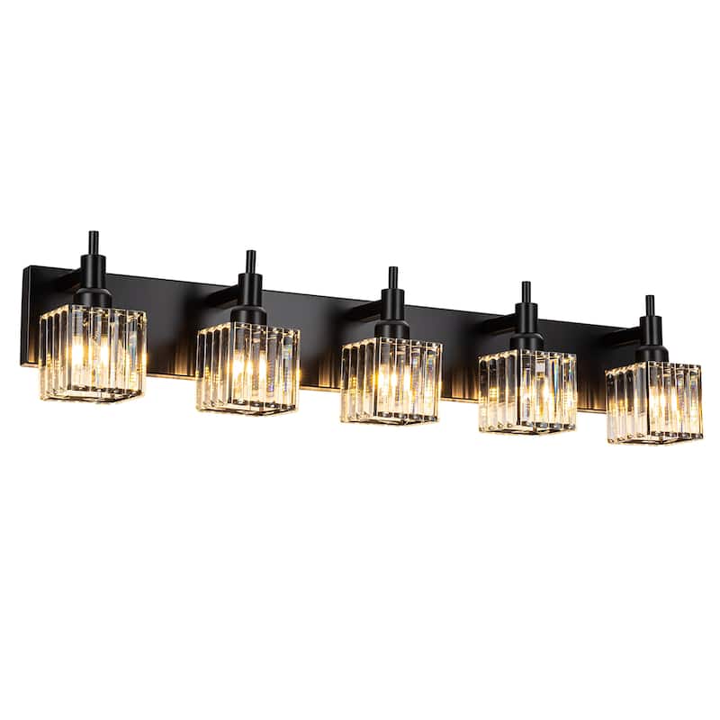 2/3/4-Light Modern Bathroom Crystal Vanity Light Wall Sconces