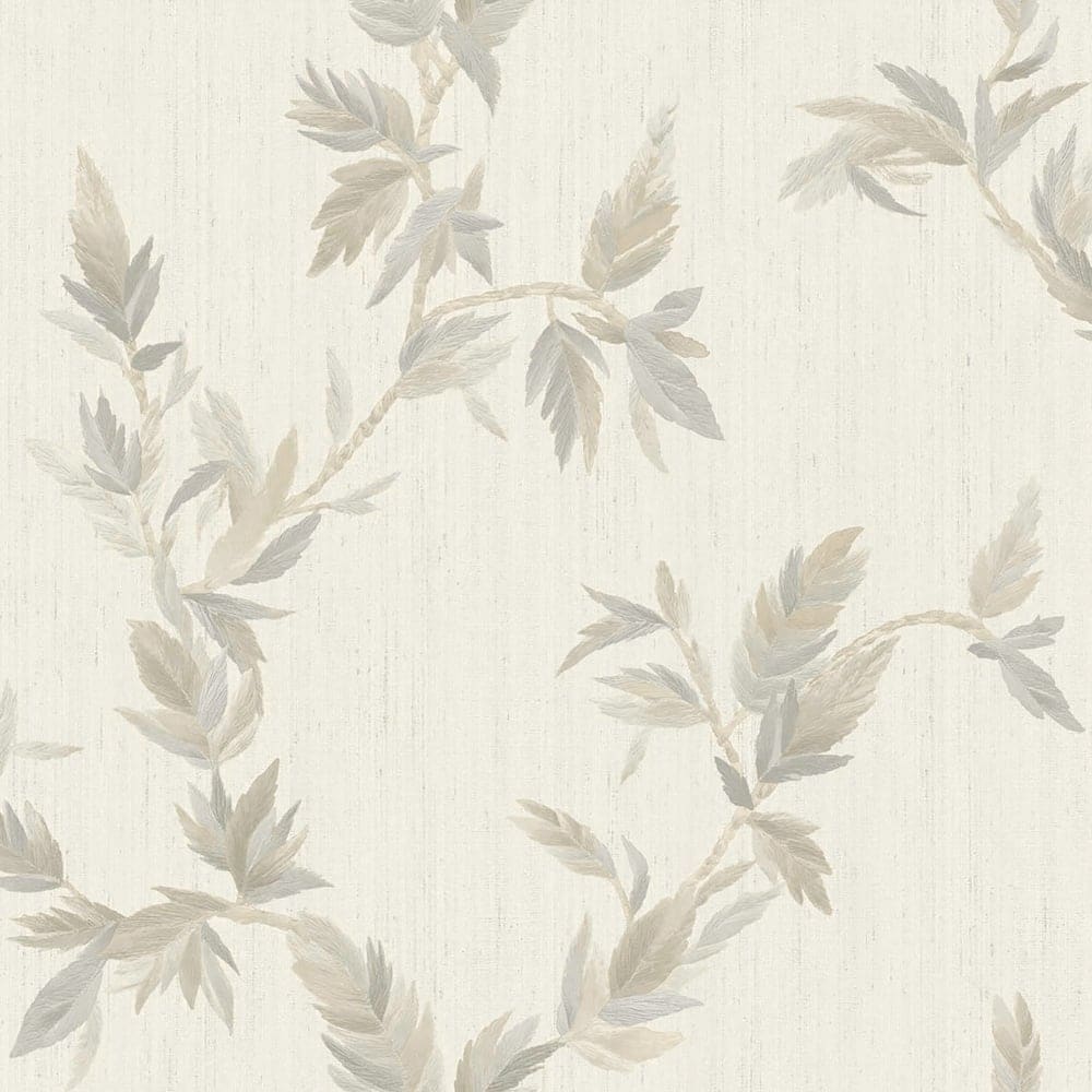 Galerie Wallcoverings Ornamenta Collection Thin Leaf Shimmer Finish Vinyl on Non-woven Wallpaper Roll