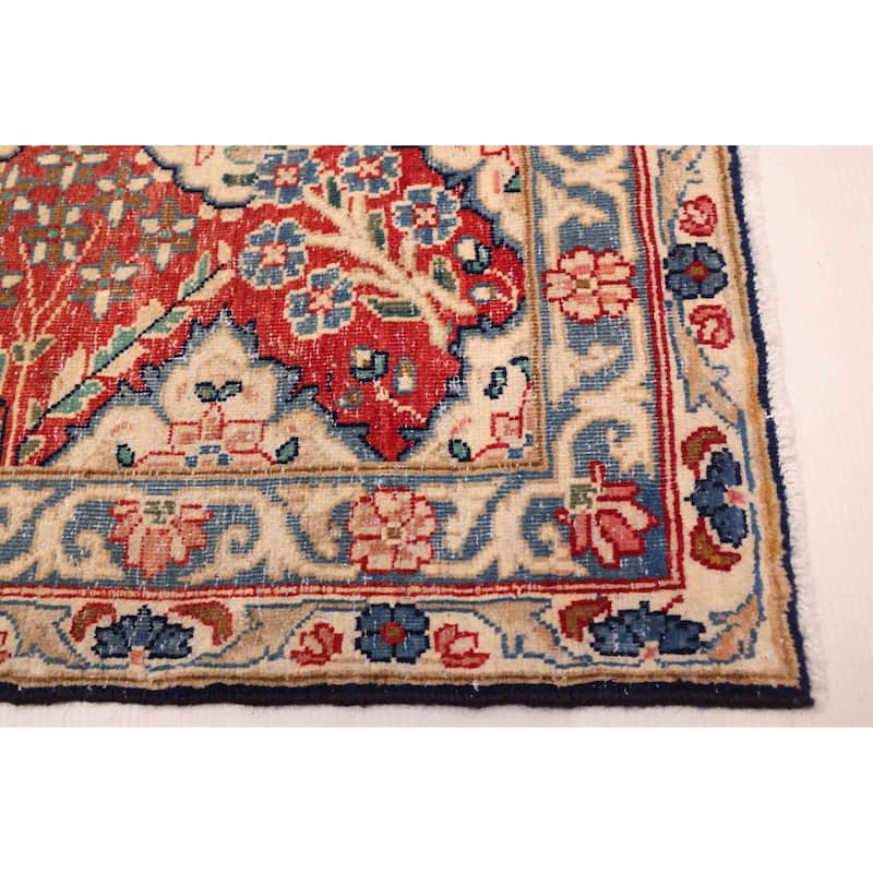 ECARPETGALLERY Hand-knotted Antalya Vintage Dark Navy Wool Rug - 10'1 x 13'0