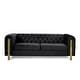 preview thumbnail 25 of 32, Keyser Modern Glam Tufted Velvet 3 Seater Sofa by Christopher Knight Home - 83.75" L x 34.50" W x 27.25" H