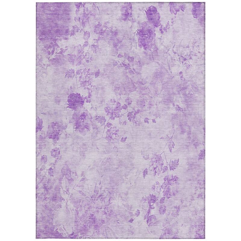 HomeRoots Floral Transitional Rectangle Outdoor Rug