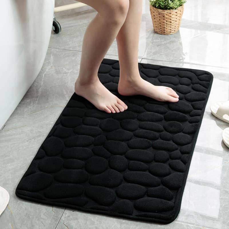 Memory Foam Bath Mat Pebble Design 32x20
