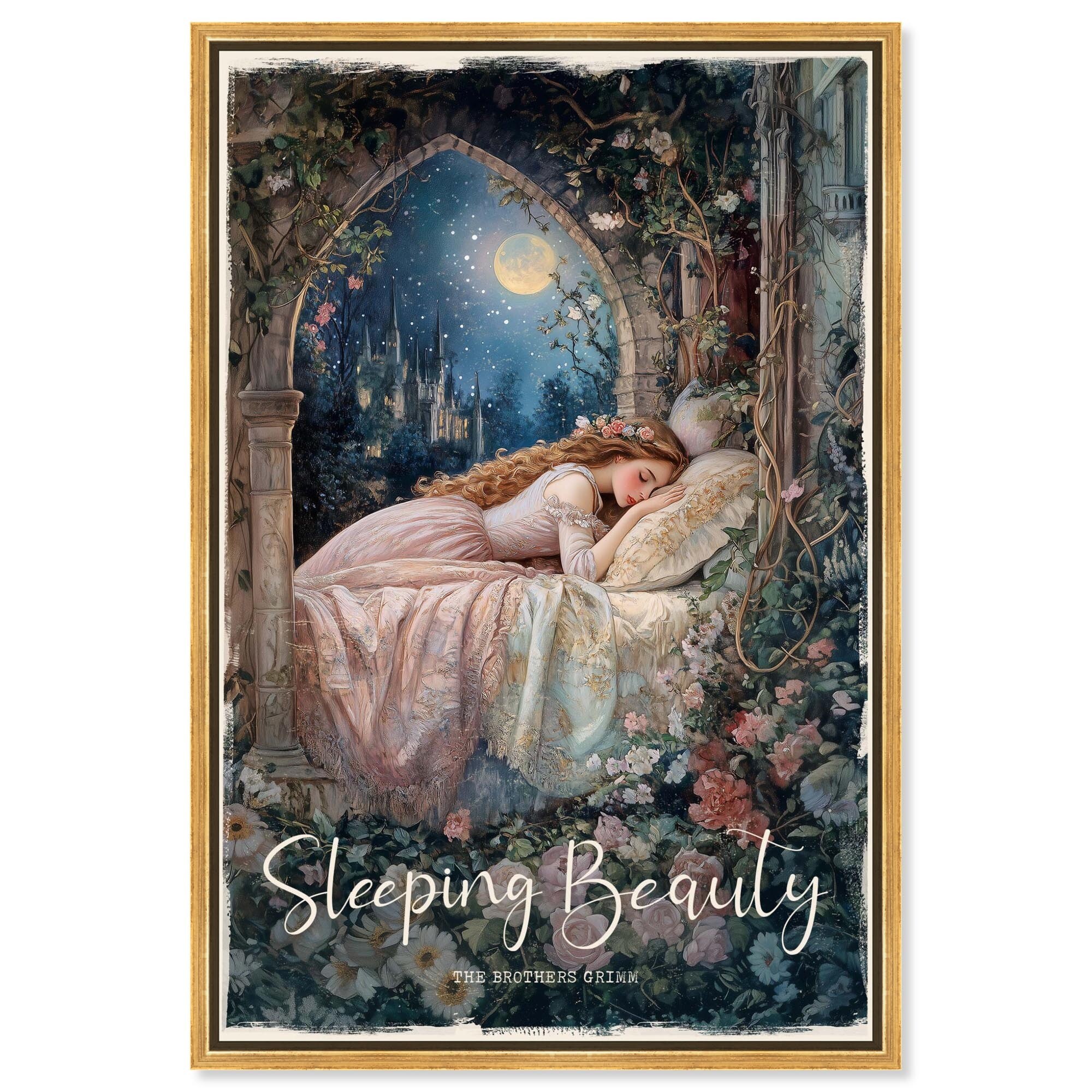 Classic Sleeping Beauty Canvas by Art Remedy