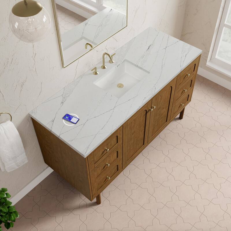 James Martin Vanities 545-V60S-FENC Laurent 60" Single Basin Poplar
