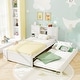 preview thumbnail 2 of 7, Twin Platform Bed with Trundle Storage Shelves and Power Outlet