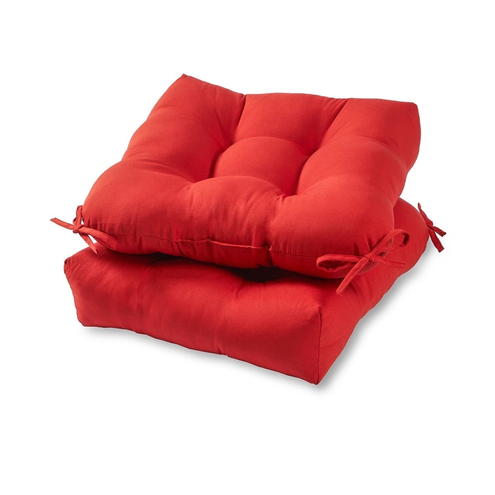 Solid Color 20-inch Outdoor Chair Cushion (Set of 2)
