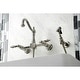 preview thumbnail 15 of 20, Heritage Wall Mount Bridge Kitchen Faucet with Brass Sprayer