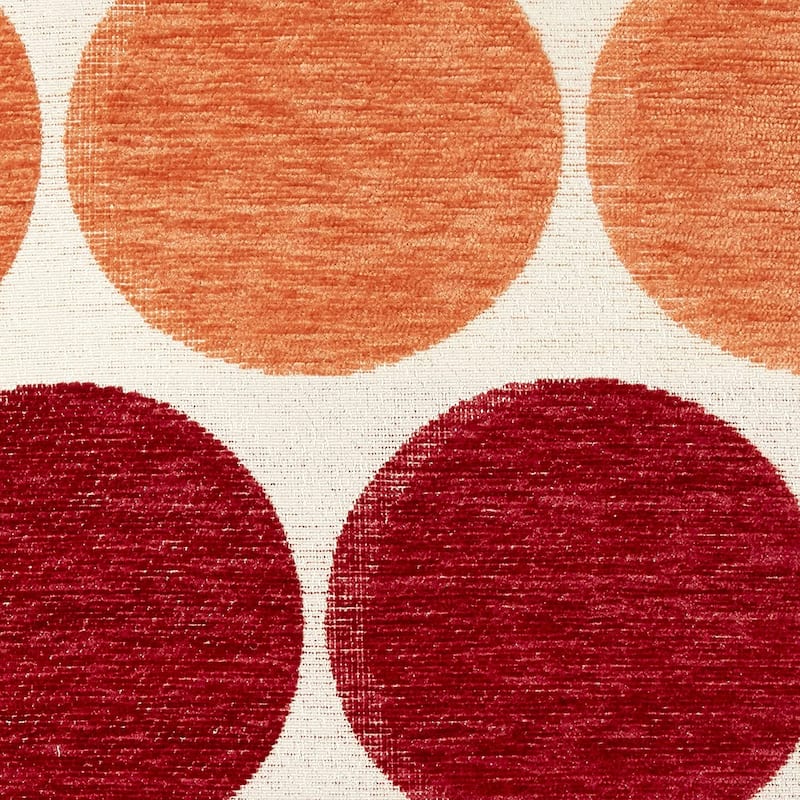 Violet Linen Chenille Candy Circle Spots Pattern Decorative Cushion Cover