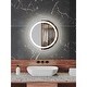 preview thumbnail 3 of 5, Captarent Collection 24 in. Round Illuminated Integrated LED White Modern Mirror - 24 in x 1.65 in x 24 in