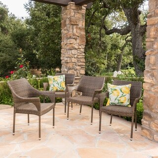 Cliff Outdoor Wicker Chairs Set by Christopher Knight Home