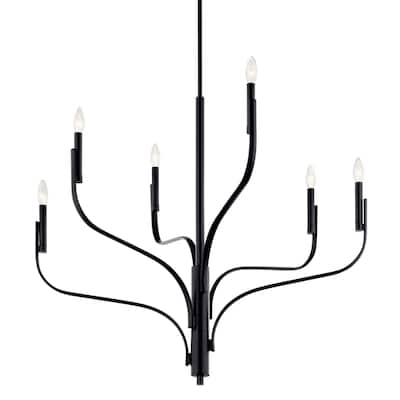Kichler 52673 Livadia 6 Light 37" Wide Taper Candle Style Chandelier