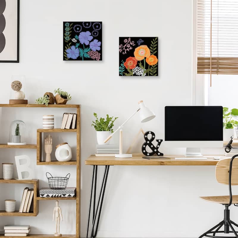 Flowers 3 & flowers 5 by Maret Hensick Canvas Art Prints