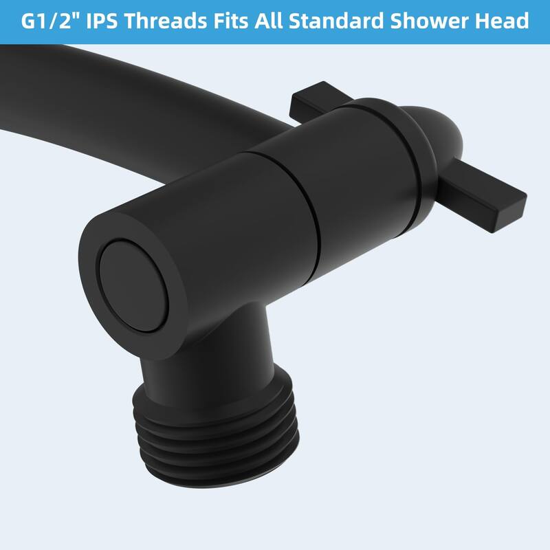 16" Solid metal Adjustable Shower Head Extension Arm with Lock Joint