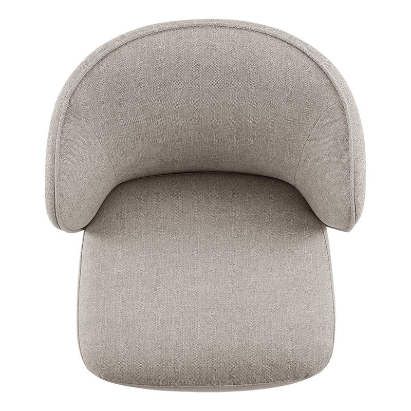 Kyle Morden Fabric Dining Room Chair with Casters Wrap-round Back