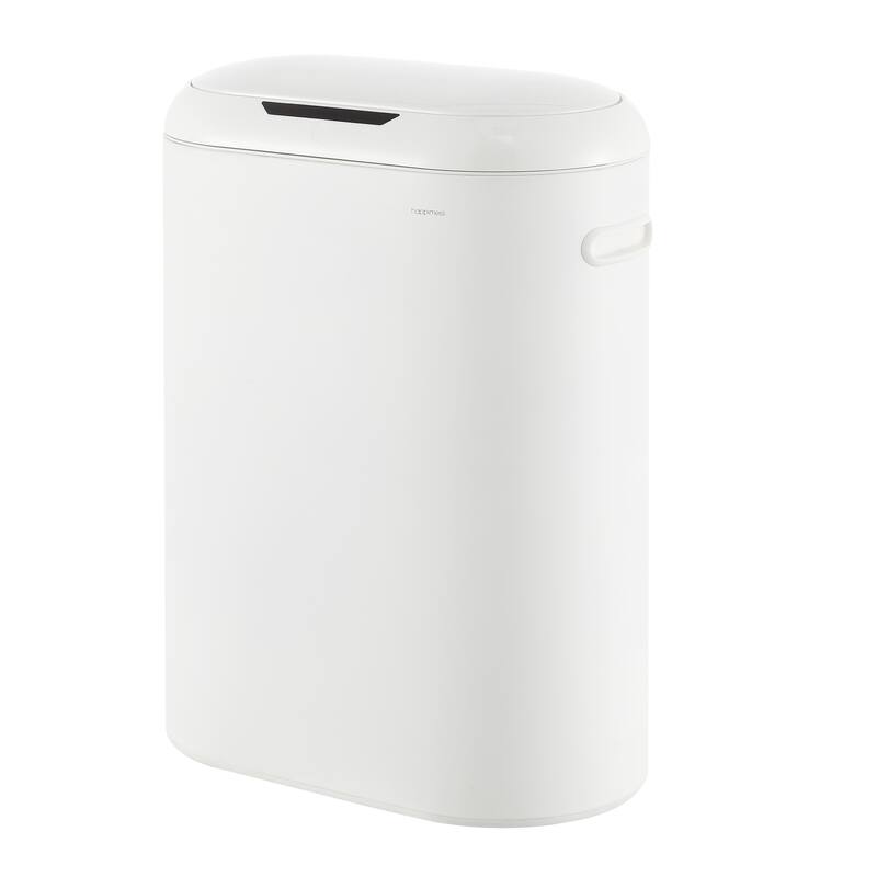 happimess Robo Kitchen 13.2-Gallon Slim Oval Motion Sensor Touchless Trash Can with Touch Mode