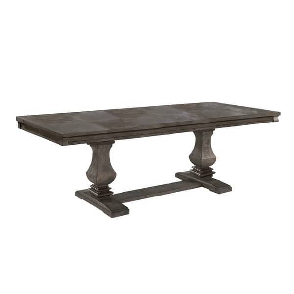 slide 2 of 5, Rectangular Wooden Dining Table with 1 Leaf in Oak Oak