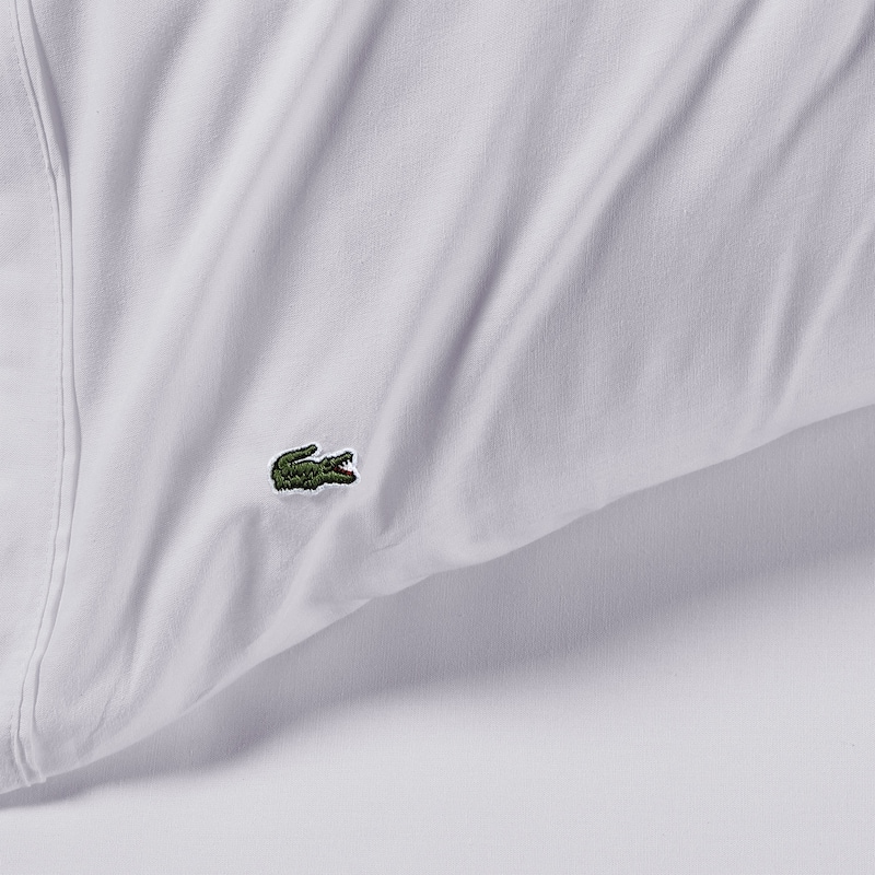 Lacoste Percale Cotton Solid Sheet Set